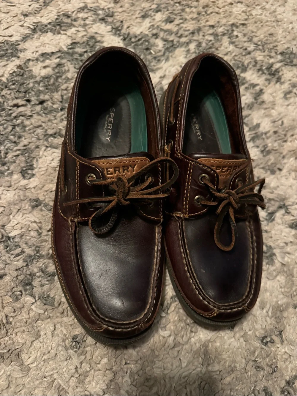 Sperry mako Men’s 9.5 Brown Leather Boat Shoes